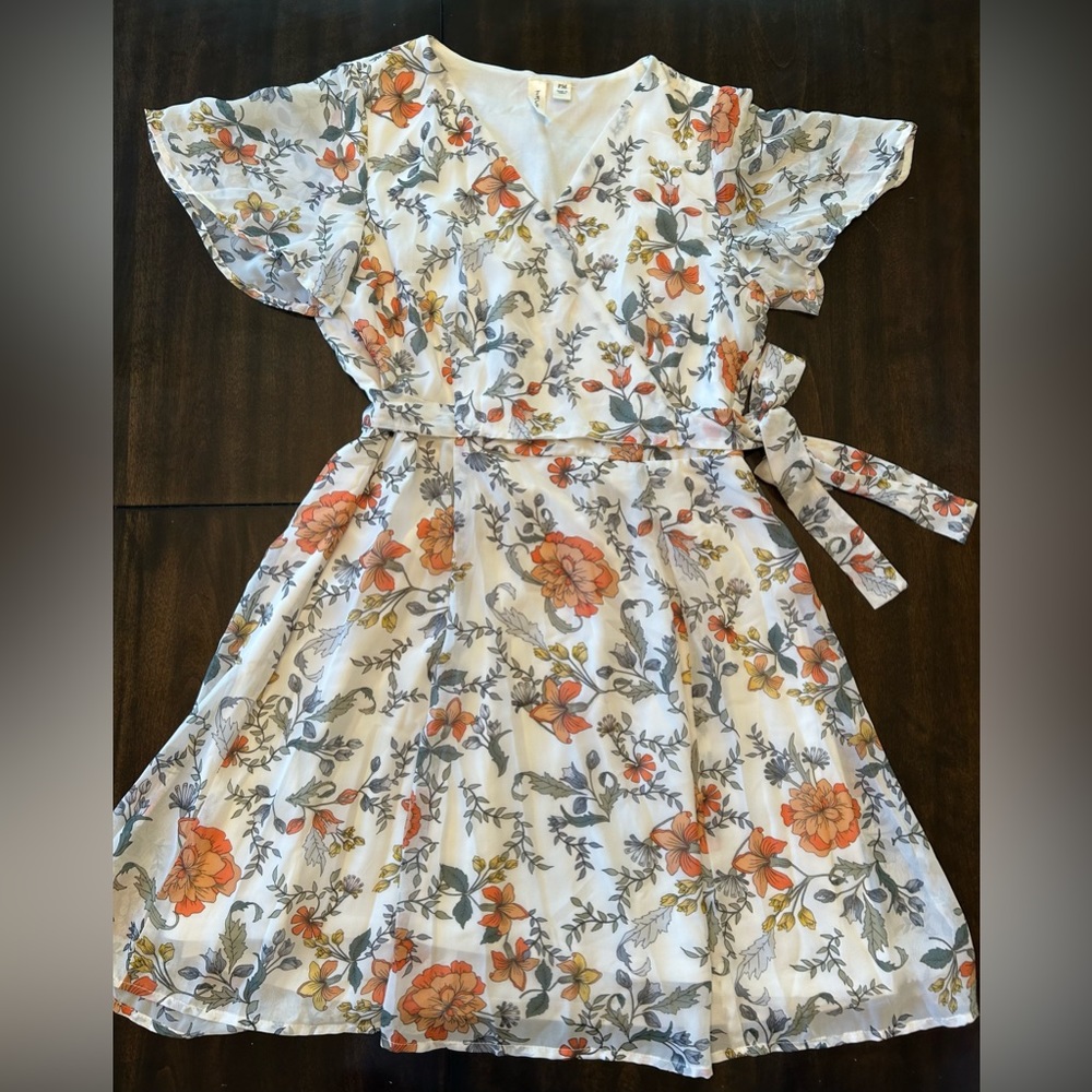 Floral wrap dress